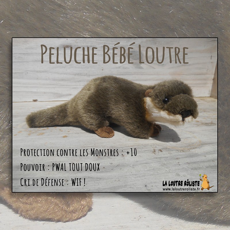 Peluche Bébé Loutre Allongée